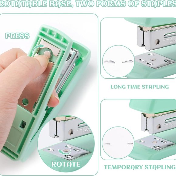 Desk Accessory Kit Cute Office Supplies Set Desktop Stapler Set - Picture 5 of 8